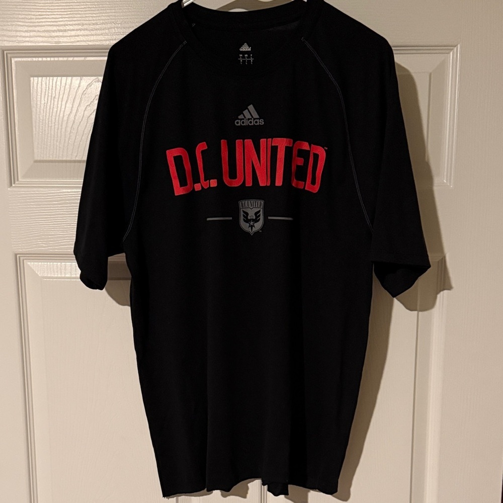 Adidas Black and Red D.C. United Climate Tee